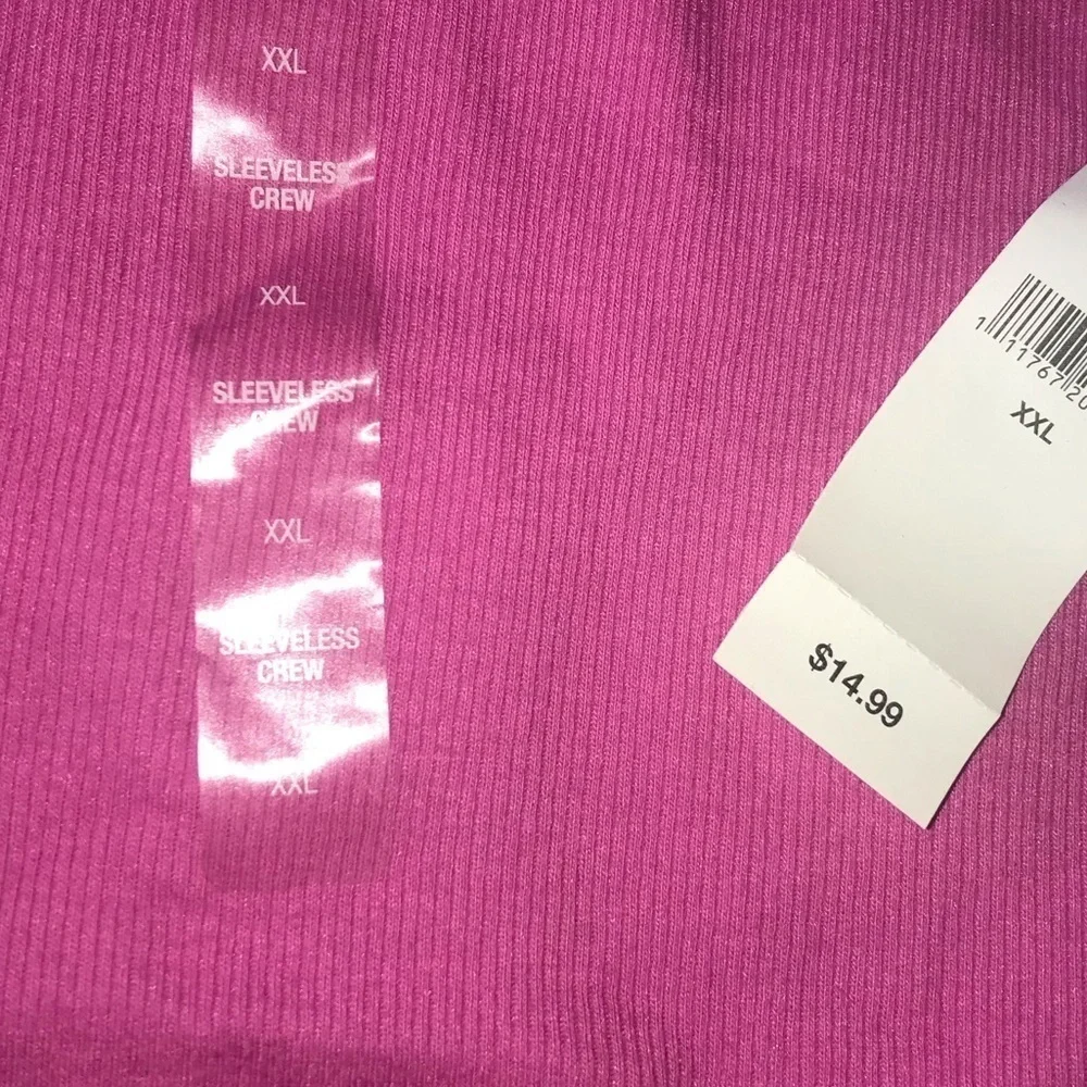 Gap Factort New Woman Pink Ribbed Stretch Tank Top Plus Size XXL - Picture 4 of 4